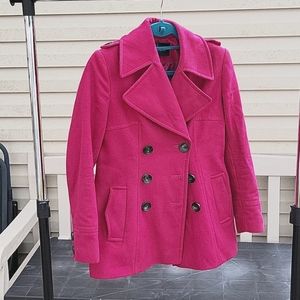 Pink Moda Pea Coat Size Small